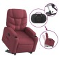 vidaXL Sillón reclinable elevable tela rojo tinto vidaXL Sillón reclinable elevable tela rojo tinto
