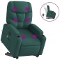 vidaXL Silla de masaje reclinable de pie de tela verde oscura vidaXL Silla de masaje reclinable de pie de tela verde oscura