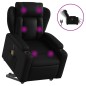 vidaXL Sillón de masaje elevable eléctrico cuero sintético negro vidaXL Sillón de masaje elevable eléctrico cuero sintético negro