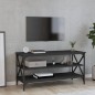vidaXL Mueble para TV madera contrachapada negro 100x40x50 cm