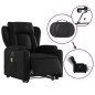 vidaXL Sillón de masaje elevable eléctrico cuero sintético negro vidaXL Sillón de masaje elevable eléctrico cuero sintético negro