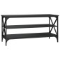 vidaXL Mueble para TV madera contrachapada negro 100x40x50 cm