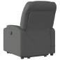 vidaXL Silla de masaje reclinable de pie de tela gris oscuro
