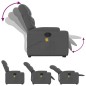 vidaXL Silla de masaje reclinable de pie de tela gris oscuro