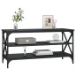 vidaXL Mueble para TV madera contrachapada negro 100x40x50 cm