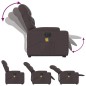 vidaXL Sillón masaje eléctrico reclinable elevable tela marrón oscuro