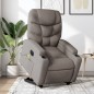 vidaXL Sillón de masaje eléctrico reclinable elevable tela taupé vidaXL Sillón de masaje eléctrico reclinable elevable tela taupé