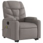 vidaXL Sillón de masaje eléctrico reclinable elevable tela taupé vidaXL Sillón de masaje eléctrico reclinable elevable tela taupé