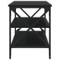 vidaXL Mueble para TV madera contrachapada negro 100x40x50 cm