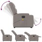 vidaXL Sillón de masaje eléctrico reclinable elevable tela taupé vidaXL Sillón de masaje eléctrico reclinable elevable tela taupé