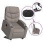 vidaXL Sillón de masaje eléctrico reclinable elevable tela taupé vidaXL Sillón de masaje eléctrico reclinable elevable tela taupé