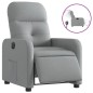 vidaXL Sillón reclinable eléctrico tela gris claro vidaXL Sillón reclinable eléctrico tela gris claro