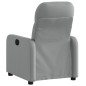 vidaXL Sillón reclinable eléctrico tela gris claro vidaXL Sillón reclinable eléctrico tela gris claro