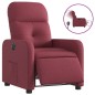 vidaXL Sillón reclinable eléctrico tela rojo tinto vidaXL Sillón reclinable eléctrico tela rojo tinto