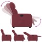 vidaXL Sillón reclinable eléctrico tela rojo tinto vidaXL Sillón reclinable eléctrico tela rojo tinto