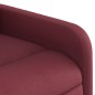 vidaXL Sillón de masaje reclinable eléctrico tela rojo tinto