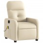 vidaXL Sillón reclinable de masaje eléctrico tela color crema vidaXL Sillón reclinable de masaje eléctrico tela color crema