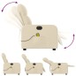 vidaXL Sillón reclinable de masaje eléctrico tela color crema vidaXL Sillón reclinable de masaje eléctrico tela color crema