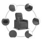 vidaXL Sillón reclinable elevable de tela gris oscuro vidaXL Sillón reclinable elevable de tela gris oscuro