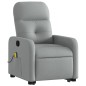 vidaXL Sillón de masaje reclinable de pie de tela gris claro vidaXL Sillón de masaje reclinable de pie de tela gris claro