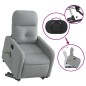 vidaXL Sillón de masaje reclinable de pie de tela gris claro vidaXL Sillón de masaje reclinable de pie de tela gris claro