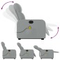 vidaXL Sillón de masaje reclinable de pie de tela gris claro vidaXL Sillón de masaje reclinable de pie de tela gris claro