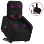 vidaXL Sillón reclinable de masaje elevable tela negro vidaXL Sillón reclinable de masaje elevable tela negro