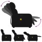 vidaXL Sillón reclinable de masaje elevable tela negro vidaXL Sillón reclinable de masaje elevable tela negro
