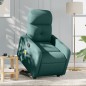 vidaXL Silla de masaje reclinable de pie de tela verde oscura vidaXL Silla de masaje reclinable de pie de tela verde oscura