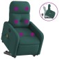 vidaXL Silla de masaje reclinable de pie de tela verde oscura vidaXL Silla de masaje reclinable de pie de tela verde oscura