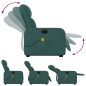 vidaXL Silla de masaje reclinable de pie de tela verde oscura vidaXL Silla de masaje reclinable de pie de tela verde oscura