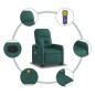 vidaXL Silla de masaje reclinable de pie de tela verde oscura vidaXL Silla de masaje reclinable de pie de tela verde oscura