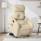 vidaXL Silla de masaje reclinable de pie de tela color crema vidaXL Silla de masaje reclinable de pie de tela color crema