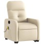 vidaXL Silla de masaje reclinable de pie de tela color crema vidaXL Silla de masaje reclinable de pie de tela color crema