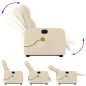 vidaXL Silla de masaje reclinable de pie de tela color crema vidaXL Silla de masaje reclinable de pie de tela color crema