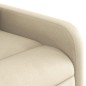 vidaXL Silla de masaje reclinable de pie de tela color crema vidaXL Silla de masaje reclinable de pie de tela color crema