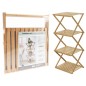 Home&Styling Estantería plegable de 4 niveles de bambú Home&Styling Estantería plegable de 4 niveles de bambú
