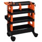 FX-Tools Carrito de herramientas de 4 niveles negro y naranja FX-Tools Carrito de herramientas de 4 niveles negro y naranja