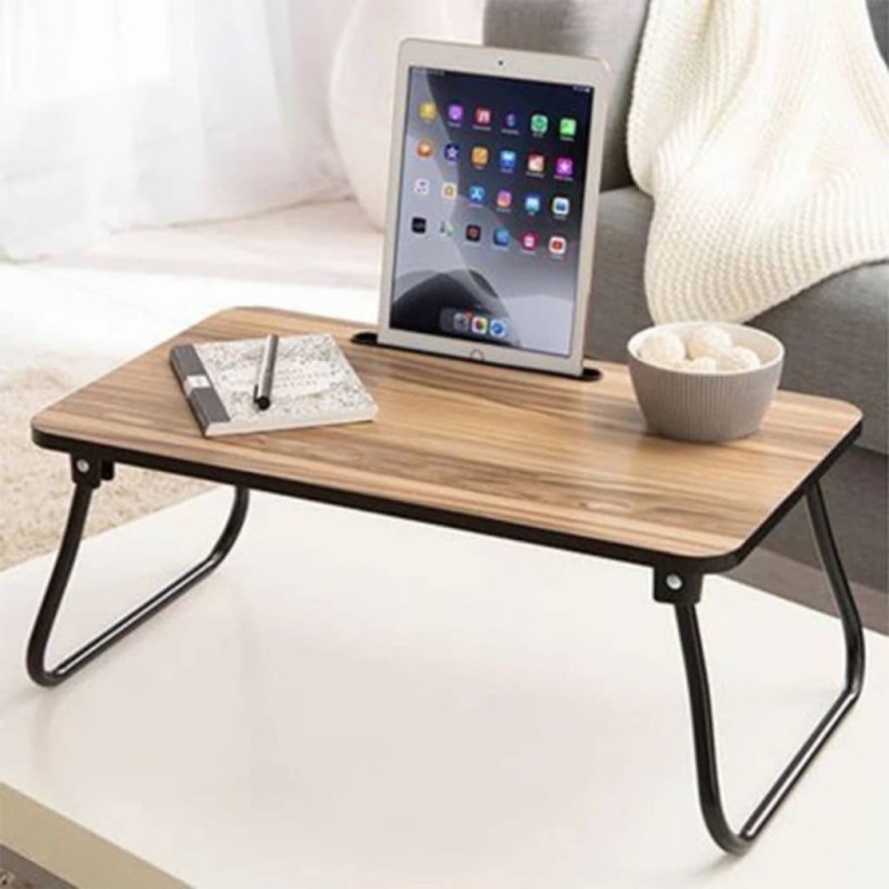 Excellent Houseware Mesita plegable para cama color natural y negro Excellent Houseware Mesita plegable para cama color natural y negro