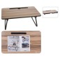 Excellent Houseware Mesita plegable para cama color natural y negro Excellent Houseware Mesita plegable para cama color natural y negro