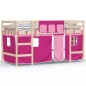 vidaXL Cama alta para niños con cortinas madera pino rosa 80x200 cm