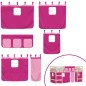 vidaXL Cama alta para niños con cortinas madera pino rosa 80x200 cm