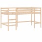 vidaXL Cama alta para niños con cortinas madera pino rosa 80x200 cm