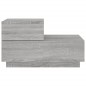 vidaXL Mesita de noche con luces LED gris Sonoma 70x36x40,5 cm