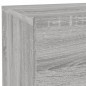 vidaXL Mesita de noche con luces LED gris Sonoma 70x36x40,5 cm
