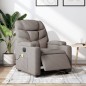 vidaXL Sillón reclinable de masaje eléctrico tela gris taupe vidaXL Sillón reclinable de masaje eléctrico tela gris taupe