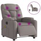 vidaXL Sillón reclinable de masaje eléctrico tela gris taupe vidaXL Sillón reclinable de masaje eléctrico tela gris taupe