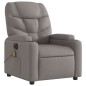 vidaXL Sillón reclinable de masaje eléctrico tela gris taupe vidaXL Sillón reclinable de masaje eléctrico tela gris taupe