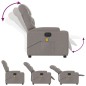 vidaXL Sillón reclinable de masaje eléctrico tela gris taupe vidaXL Sillón reclinable de masaje eléctrico tela gris taupe