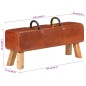 vidaXL Banco potro de gimnasio cuero auténtico marrón 110 cm vidaXL Banco potro de gimnasio cuero auténtico marrón 110 cm